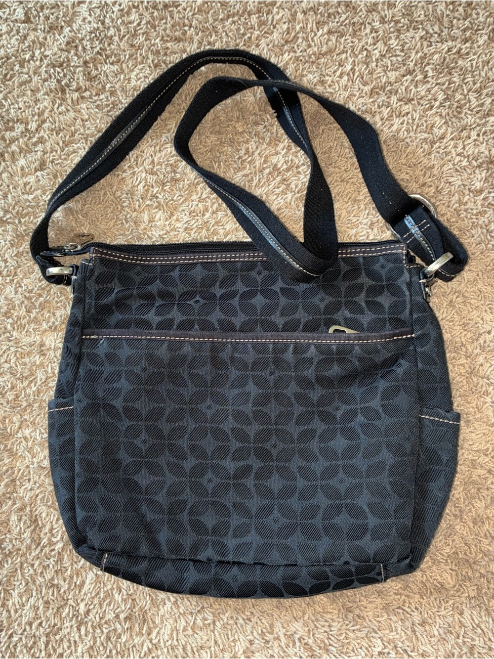 Fossil Black Patterned Women's Crossbody Bag EUC!
